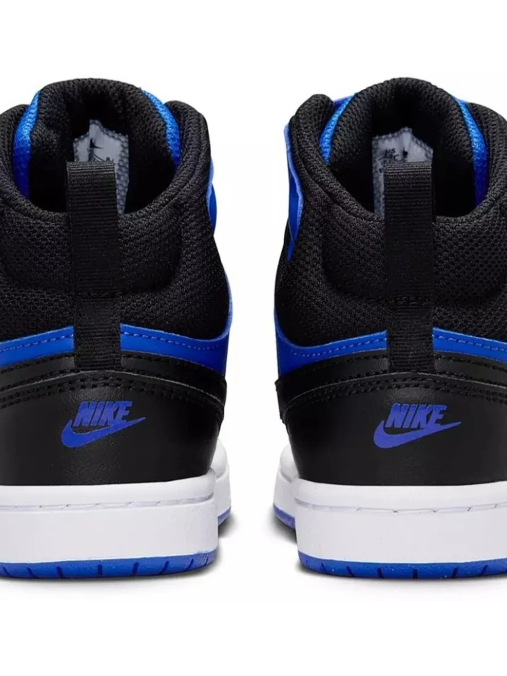 Nike Kids Royal Blue and Black High-Top Sneaker with Velcro Strap